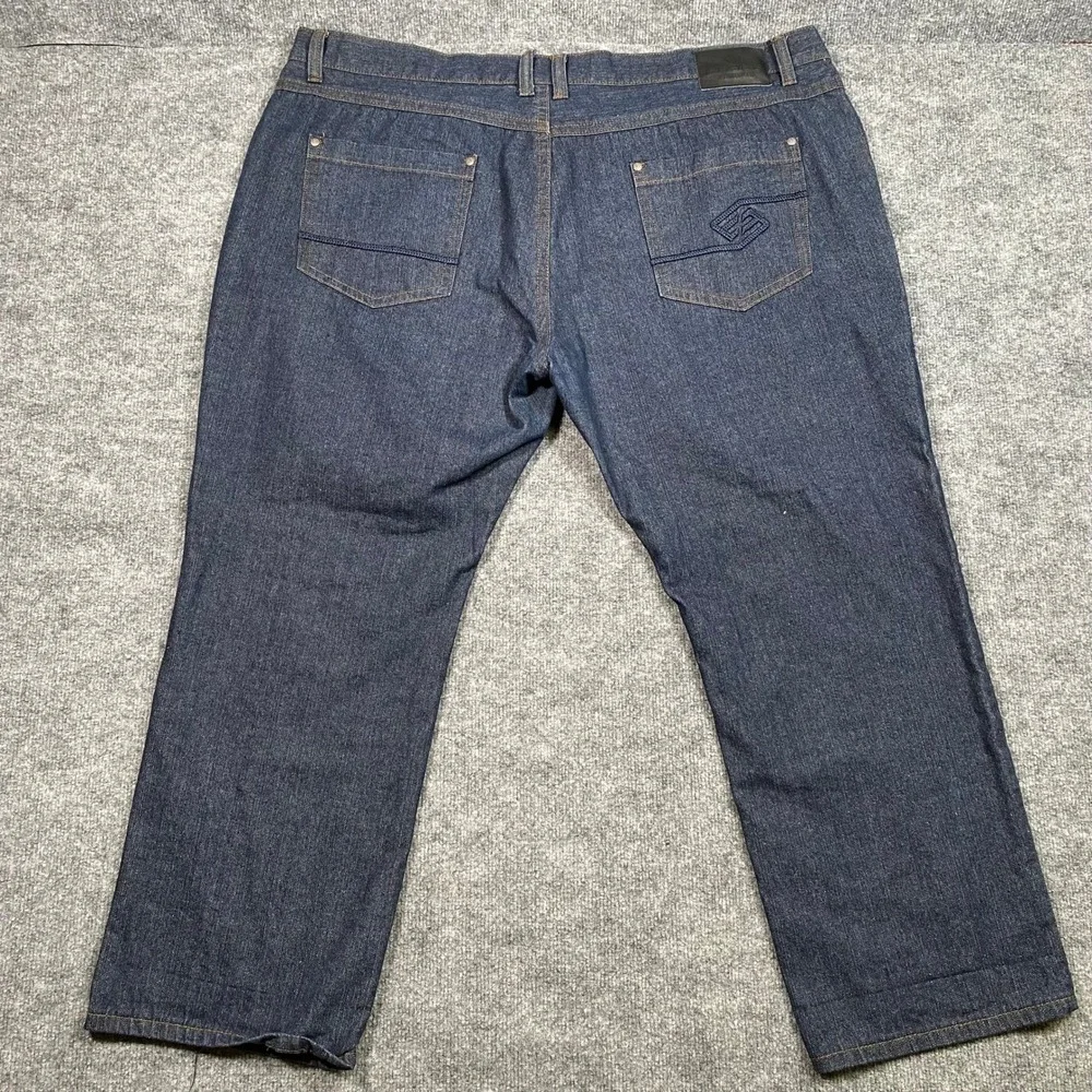 Enyce‎ Sean Combs Co Mens 50x32 Dark Wash Baggy Denim Jeans Relaxed Streetwear